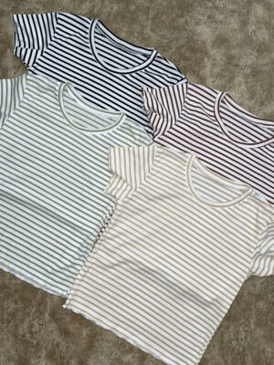 img_4778 Remeras rayadas blancas con color