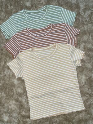 Remera Rayada color con blanco