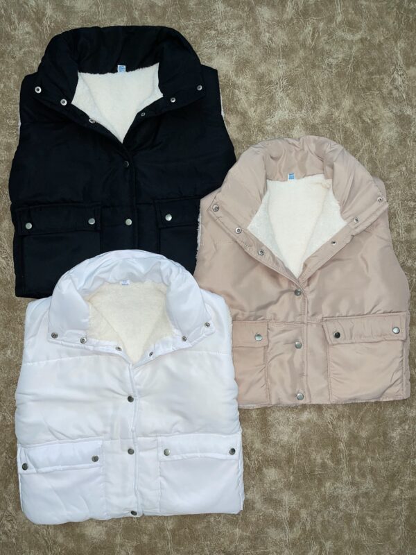 Chalecos Puffer con Corderito