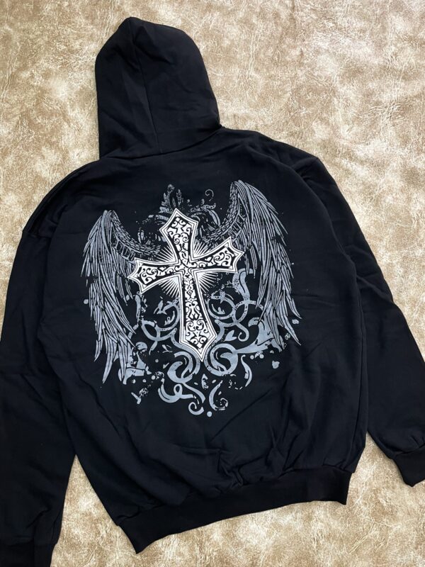 Buzo Frizado Cruz Negro