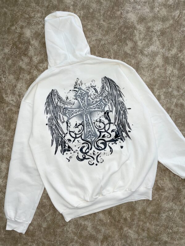 Buzo Frizado blanco Cruz