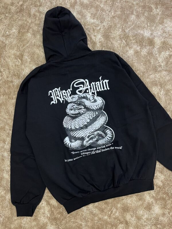 Buzo Frizado Negro Serpiente gris T.4