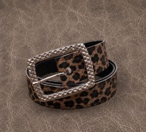 Cinto Hebilla Cuadrada Animal Print